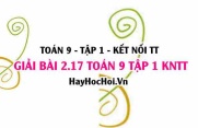 Bài 2.17 Toán 9 tập 1 SGK Kết nối tri thức